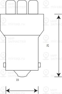 Запчасть Маяк 12T15W3LED