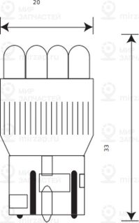 Запчасть Маяк 12T205W9LED