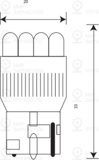 Запчасть Маяк 12T20W9LED