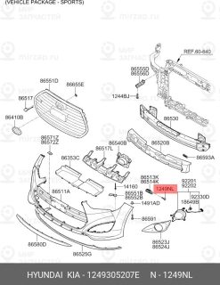 Запчасть HYUNDAI 1249305207E