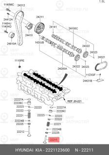 Запчасть HYUNDAI 2221123600