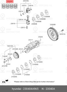 Запчасть HYUNDAI 230404A965