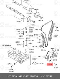 Запчасть HYUNDAI 243222G350