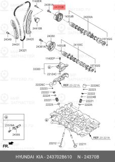 Запчасть HYUNDAI 243702B610