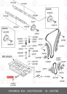 Запчасть HYUNDAI 243752G200