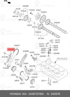 Запчасть HYUNDAI 243872F000