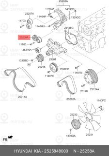 Запчасть HYUNDAI 2525848000