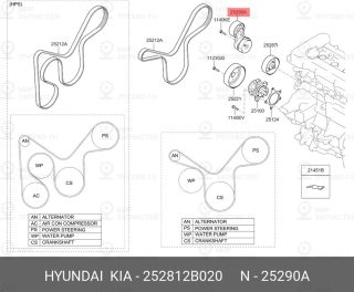 Запчасть HYUNDAI 252812B020