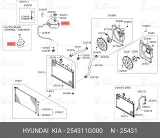 Запчасть HYUNDAI 254311G000