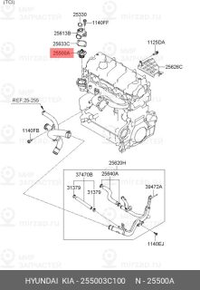 Запчасть HYUNDAI 255003C100