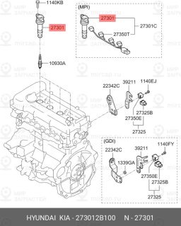 Запчасть HYUNDAI 273012B100