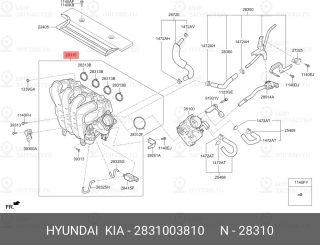 Запчасть HYUNDAI 2831003810