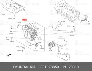 Запчасть HYUNDAI 283102B850
