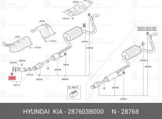 Запчасть HYUNDAI 287603B000