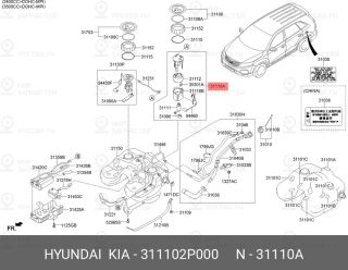 Запчасть HYUNDAI 311102P000