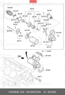 Запчасть HYUNDAI 361003C240