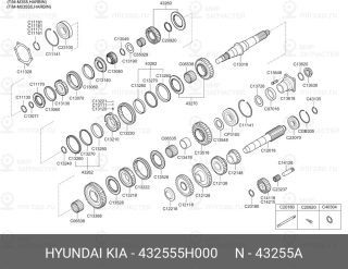 Запчасть HYUNDAI 432555H000
