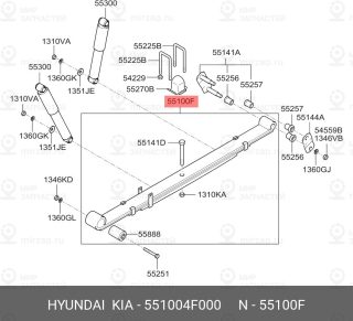 Запчасть HYUNDAI 551004F000