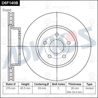 Запчасть ADVICS D6F140B