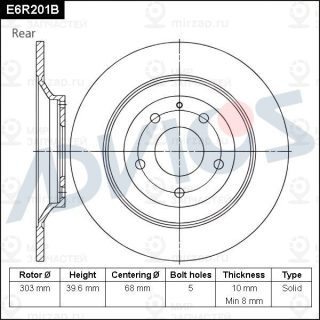 Запчасть ADVICS E6R201B
