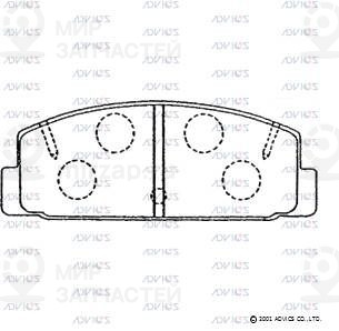 Комплект тормозных колодок (дисковый тормоз) ADVICS SN773