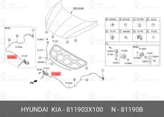 Запчасть HYUNDAI 811903X100