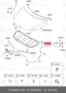 Запчасть HYUNDAI 811904X000