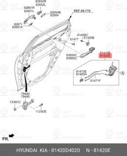 Запчасть HYUNDAI 81420D4020