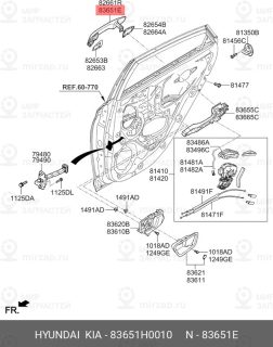 Запчасть HYUNDAI 83651H0010