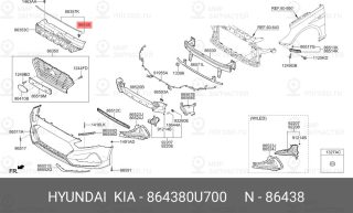Запчасть HYUNDAI 864380U700