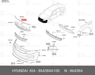 Запчасть HYUNDAI 864384A100