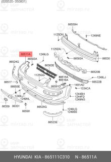 Запчасть HYUNDAI 865111C310