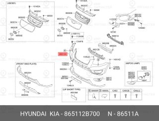 Запчасть HYUNDAI 865112B700