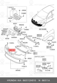 Запчасть HYUNDAI 865112H010