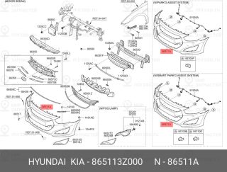 Запчасть HYUNDAI 865113Z000