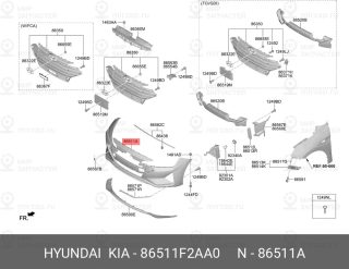 Запчасть HYUNDAI 86511F2AA0