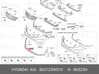 Запчасть HYUNDAI 865123W010