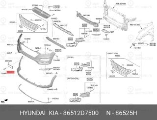 Запчасть HYUNDAI 86512D7500