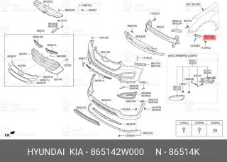 Запчасть HYUNDAI 865142W000