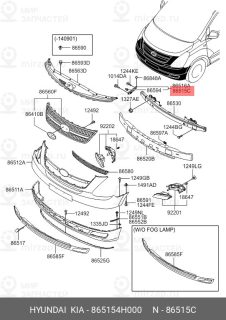 Запчасть HYUNDAI 865154H000