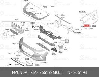 Запчасть HYUNDAI 865183M000