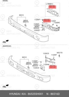 Запчасть HYUNDAI 865255H001