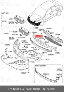 Запчасть HYUNDAI 865611G000