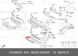 Запчасть HYUNDAI 865612W000