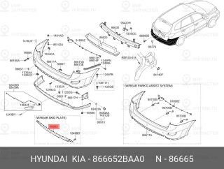 Запчасть HYUNDAI 866652BAA0