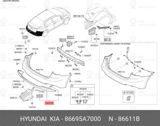 Запчасть HYUNDAI 86695A7000