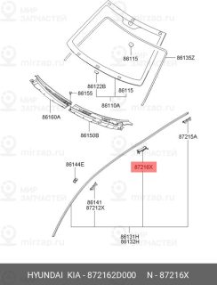 Запчасть HYUNDAI 872162D000