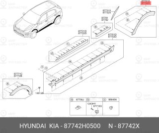 Запчасть HYUNDAI 87742H0500
