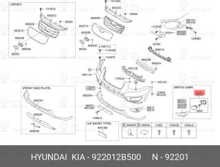 Запчасть HYUNDAI 922012B500