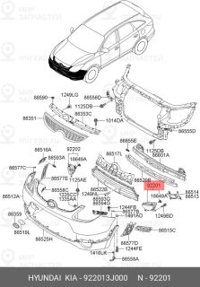 Запчасть HYUNDAI 922013J000